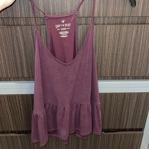 maroon flowy tank